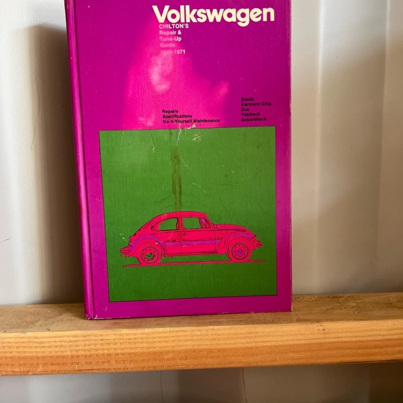 Other - Volkswagen Repair Manual in Pink and Green